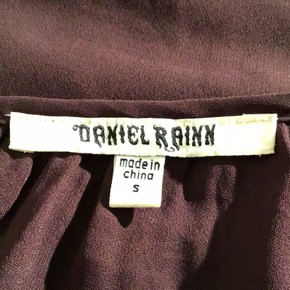 Daniel Rainn hi low blouse purple silver embellished keyhole  S - Picture 4 of 6